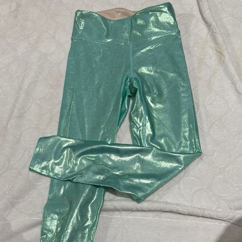 Heroine Sport Blue Metallic Leggings